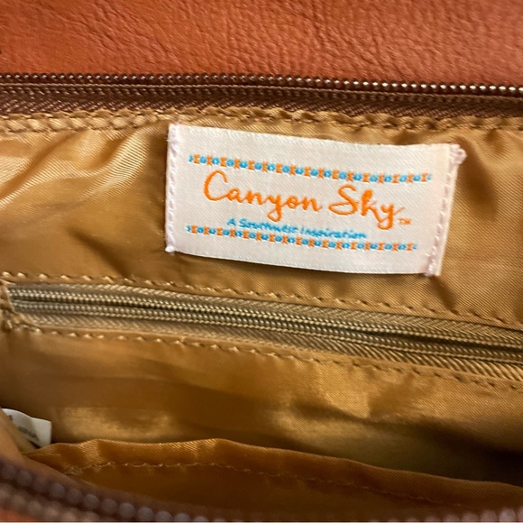 Canyon Sky Crossbody Southwest Inspiration Shoulder Bag Brown NWT - Picture 7 of 7